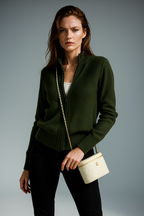 Jean | Wool Zip-Up Cardigan for Women