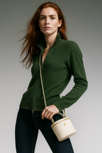 Jean | Wool Zip-Up Cardigan for Women