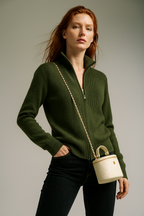 Jean | Wool Zip-Up Cardigan for Women
