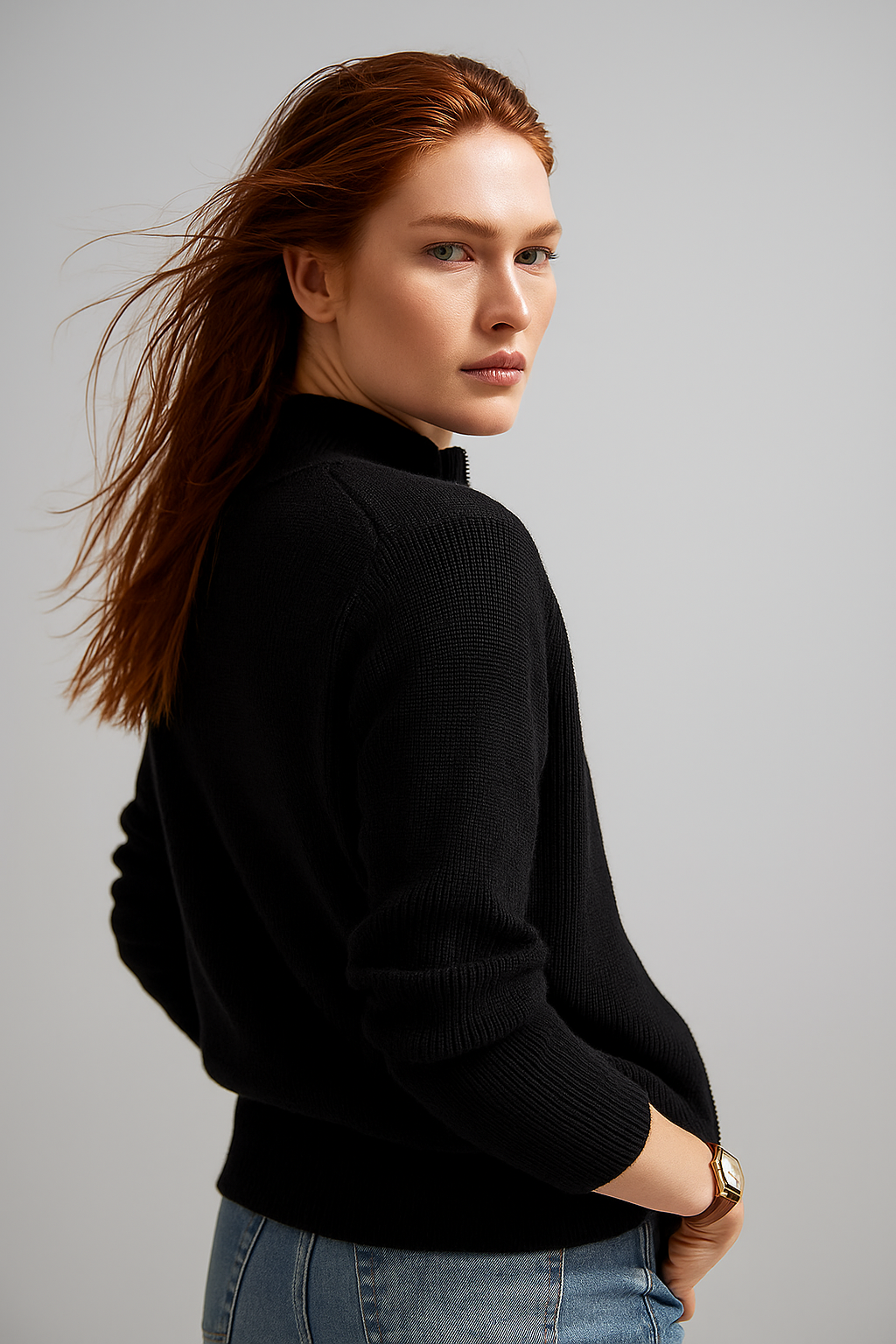 Jean | Wool Zip-Up Cardigan for Women