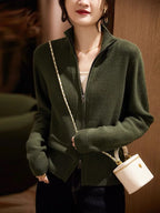 Jean | Wool Zip-Up Cardigan for Women
