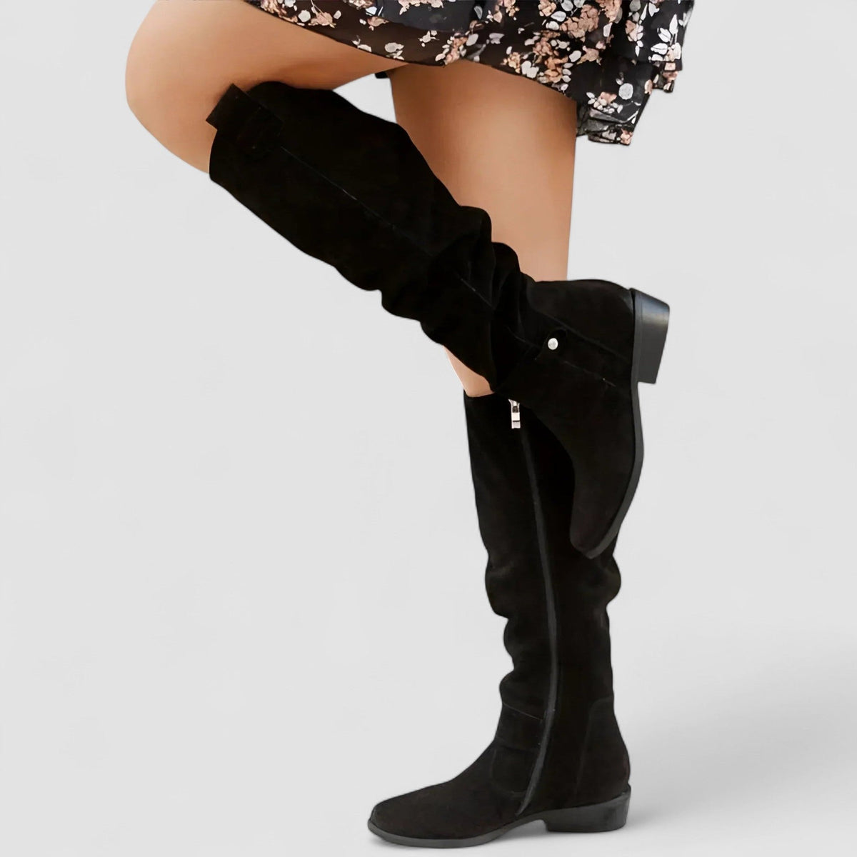 Eleanor | Women's Orthopedic Suede Knee-High Slouch Boots
