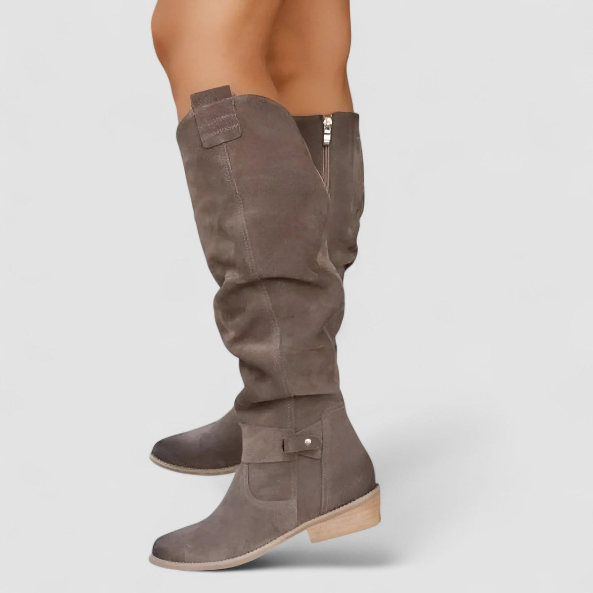Eleanor | Women's Orthopedic Suede Knee-High Slouch Boots